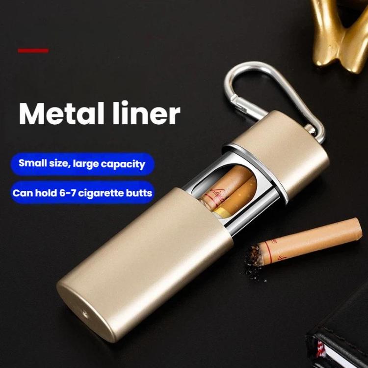 Portable Pocket Ashtray Slide-Out Drawer Mini Metal Lined Leak-Proof Ash Container for Outdoor, Car, Travel