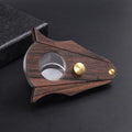 Sandalwood Cigar Scissors With Stainless Steel Double Blades Precision Cutter For Enthusiasts