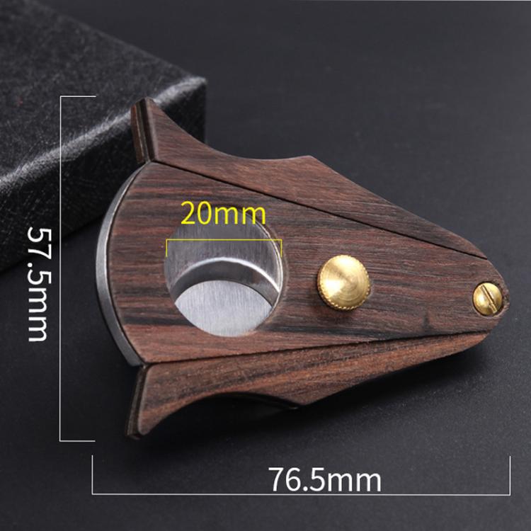 Sandalwood Cigar Scissors With Stainless Steel Double Blades Precision Cutter For Enthusiasts