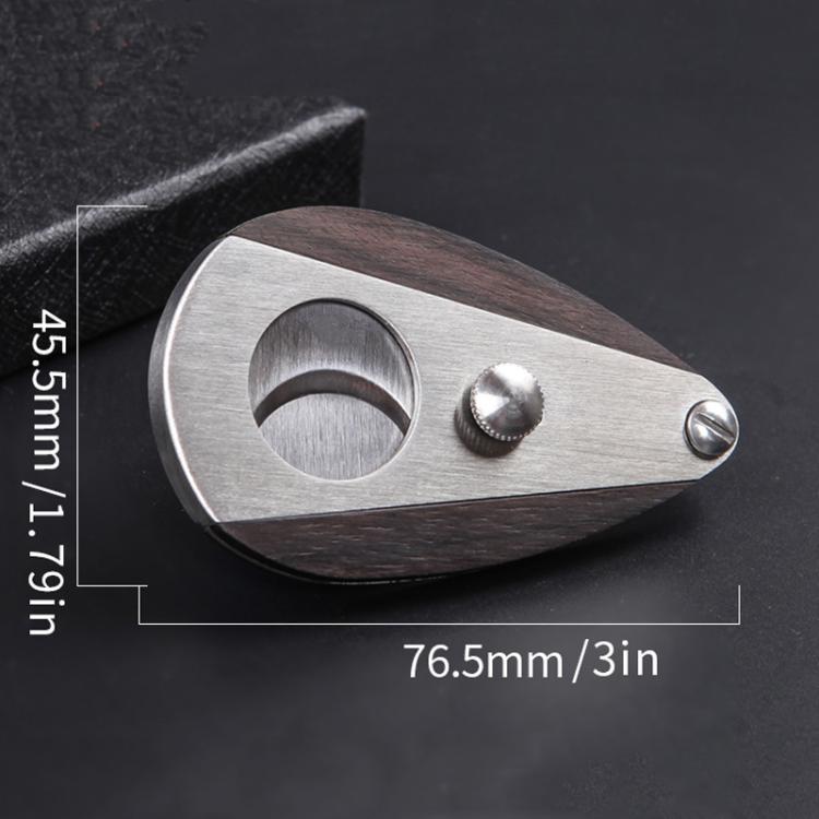 Sandalwood Cigar Scissors With Stainless Steel Double Blades Precision Cutter For Enthusiasts