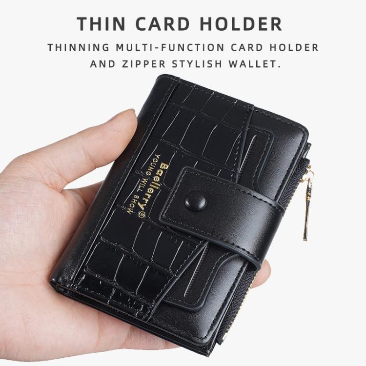 Baellerry N7102 Zipper Closure Women Wallet With Multiple Card Slots Compact Short Wallet