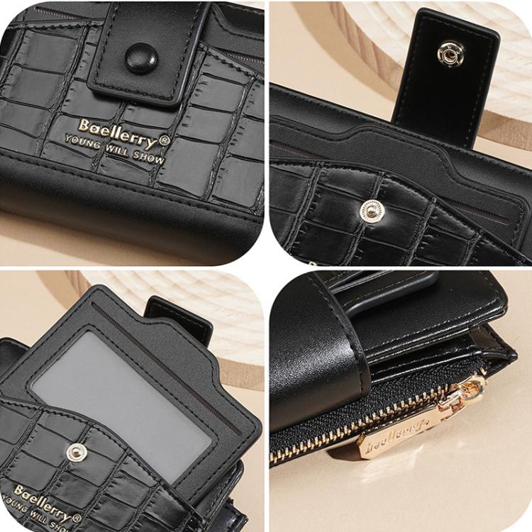 Baellerry N7102 Zipper Closure Women Wallet With Multiple Card Slots Compact Short Wallet