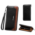 Baellerry C3167 Men Long Wallet Business Contrast-Color Zipper Clutch Multi-Card Slot Large Capacity Wallet
