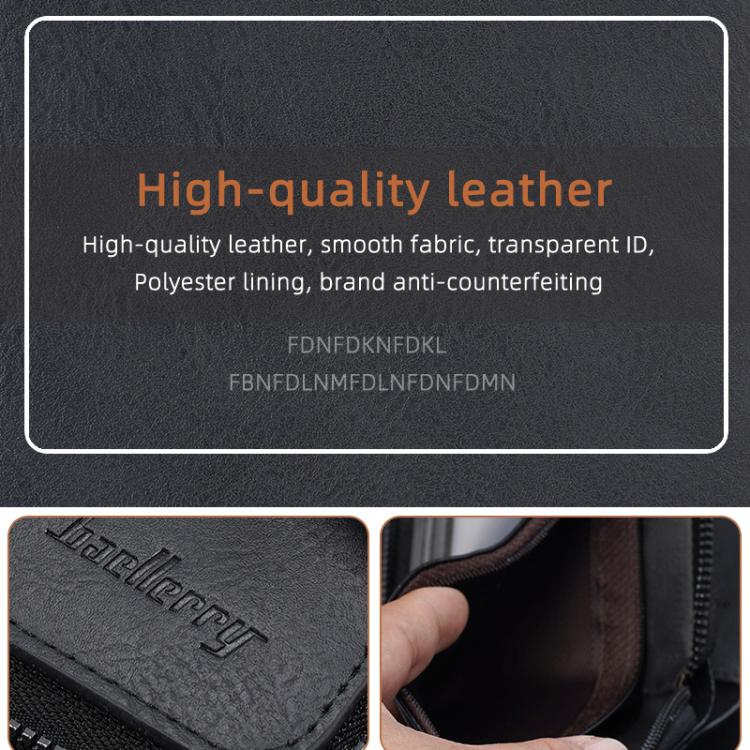 Baellerry D5593 Men Compact Wallet Vintage Zipper Coin Purse Multi-Card Holder
