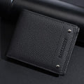 Baellerry D3110 Leather Men Compact Wallet With Lychee Texture Multiple Card Slots