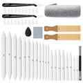 48 In 1 Sketch Drawing Set with 20 Blending Stumps, Sketch Wipe Scrapers, Kneaded Eraser & Sandpaper for Artists and Beginners