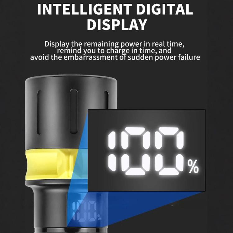 XHP70 LED IPX8 Waterproof High-Power Diving Flashlight Magnetic Control Switch Rechargeable Dive Light, Built In 21700 Battery, Without Battery