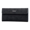 Baellerry C3099 Men Long Wallet Minimalist Flip Cover Multi-Card Holder Business Casual Tri-Fold Matte Clutch