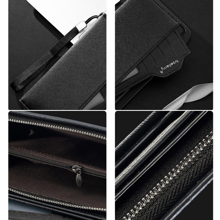 Baellerry C3259 Men Long Wallet Multi-Card Holder Clutch Business Casual Zipper Bag