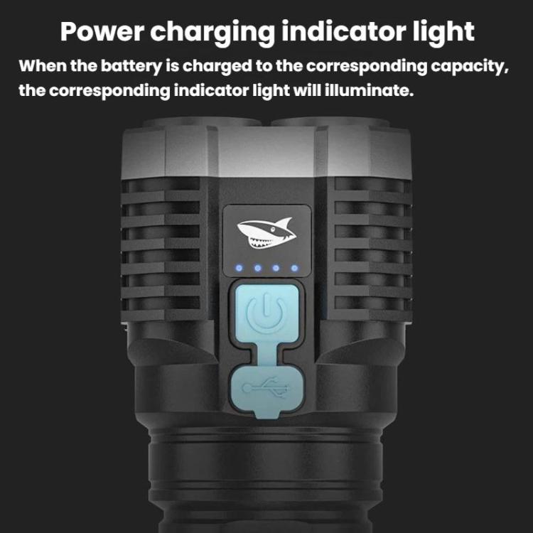 SMILING SHARK 863B Outdoor High-Brightness Portable Flashlight LED Torch With Side Light, 863B