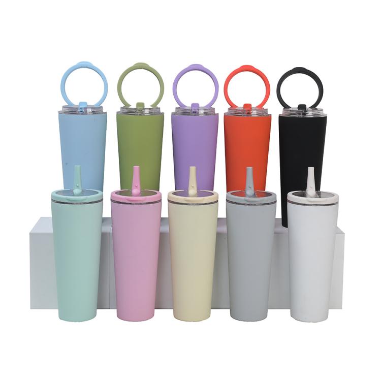 Stainless Steel Vacuum Insulated Cup Sealed Handle Dual-Drink Sports Water Bottle Portable Outdoor Water Cup, 850ml, 710ml