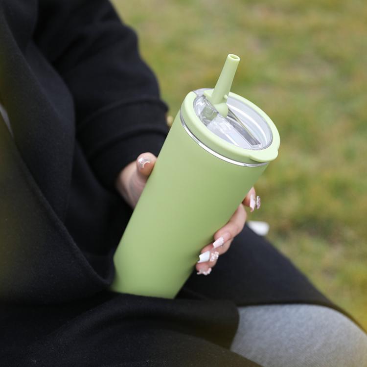 Stainless Steel Vacuum Insulated Cup Sealed Handle Dual-Drink Sports Water Bottle Portable Outdoor Water Cup, 850ml, 710ml