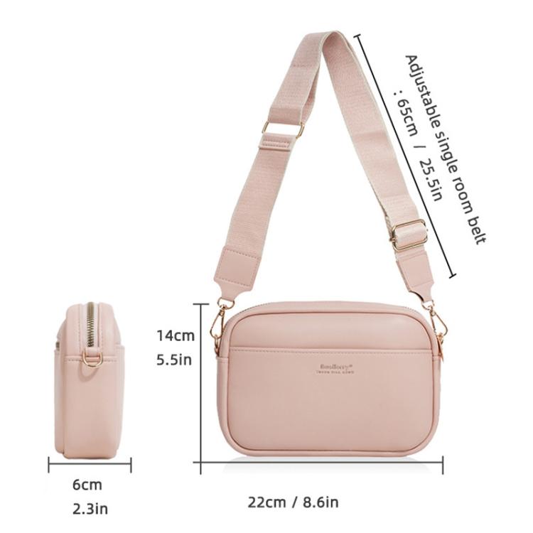 Baellerry N8941 Women Crossbody Bag Minimalist Zipper Square Pouch