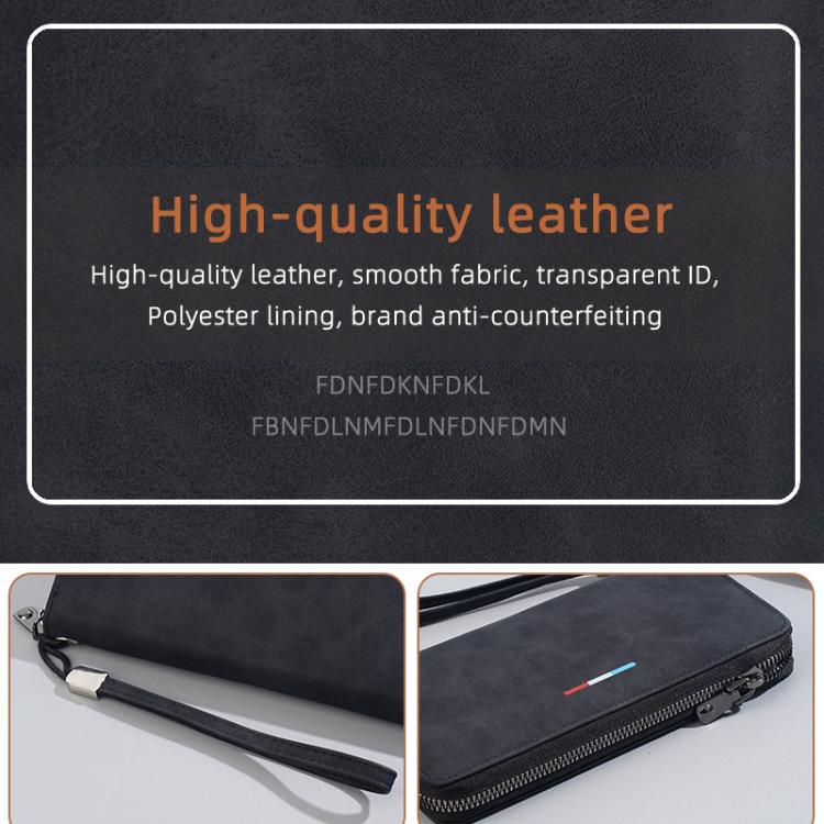 Baellerry C3097 Men Long Wallet Zippered Multi-Card Holder Large Capacity Phone Change Clutch