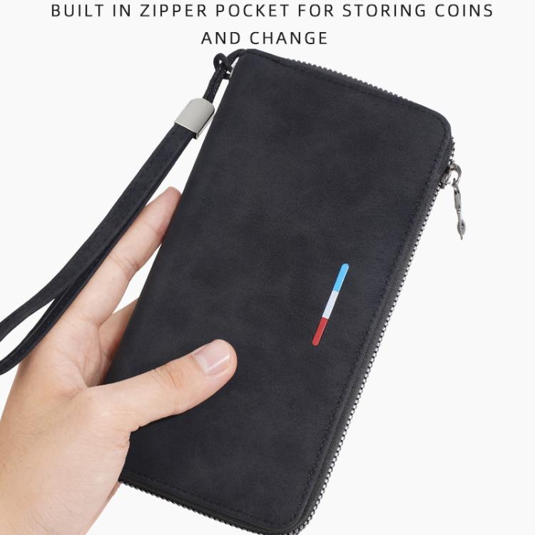 Baellerry C3097 Men Long Wallet Zippered Multi-Card Holder Large Capacity Phone Change Clutch