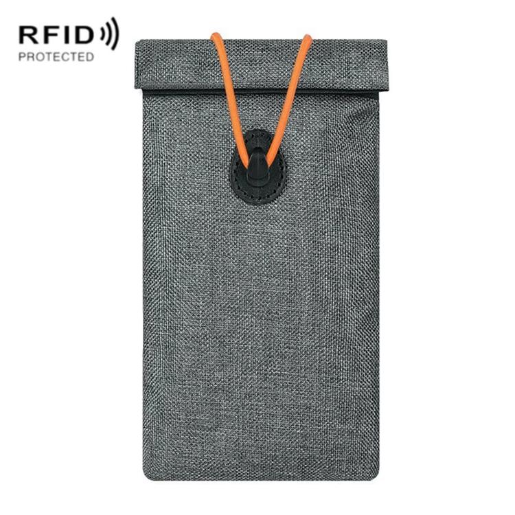 Mobile Signal Shielding Pouch Roll-Up Drawstring Car Key Anti-Theft Bag RFID Credit Card Skimming Protection Pouch