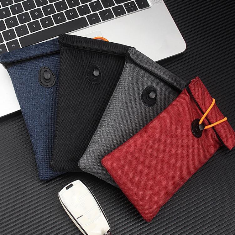 Mobile Signal Shielding Pouch Roll-Up Drawstring Car Key Anti-Theft Bag RFID Credit Card Skimming Protection Pouch