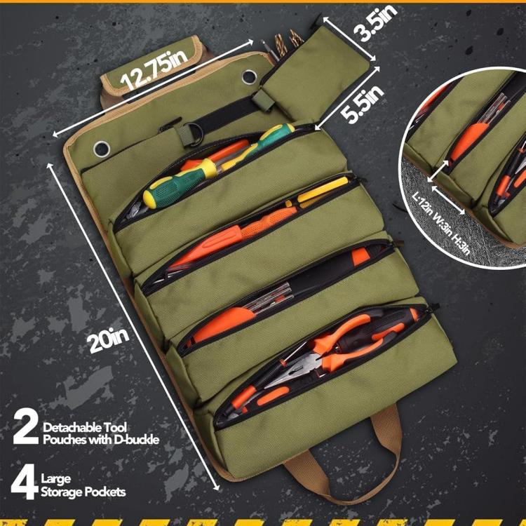 Roll-Up Portable Handheld Repair Tool Storage Bag