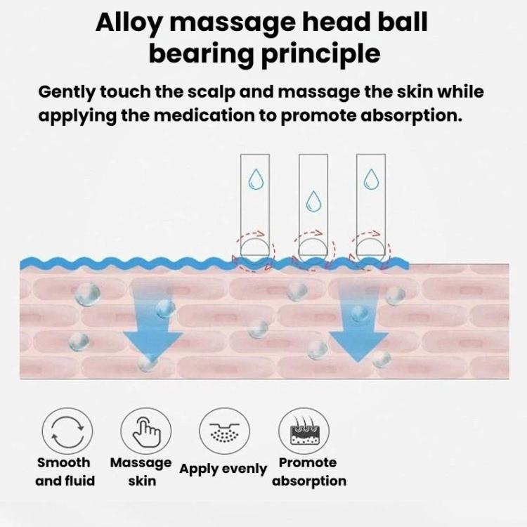 Scalp Medicine Applicator With Roller Massage Comb Hair Growth Serum Applicator