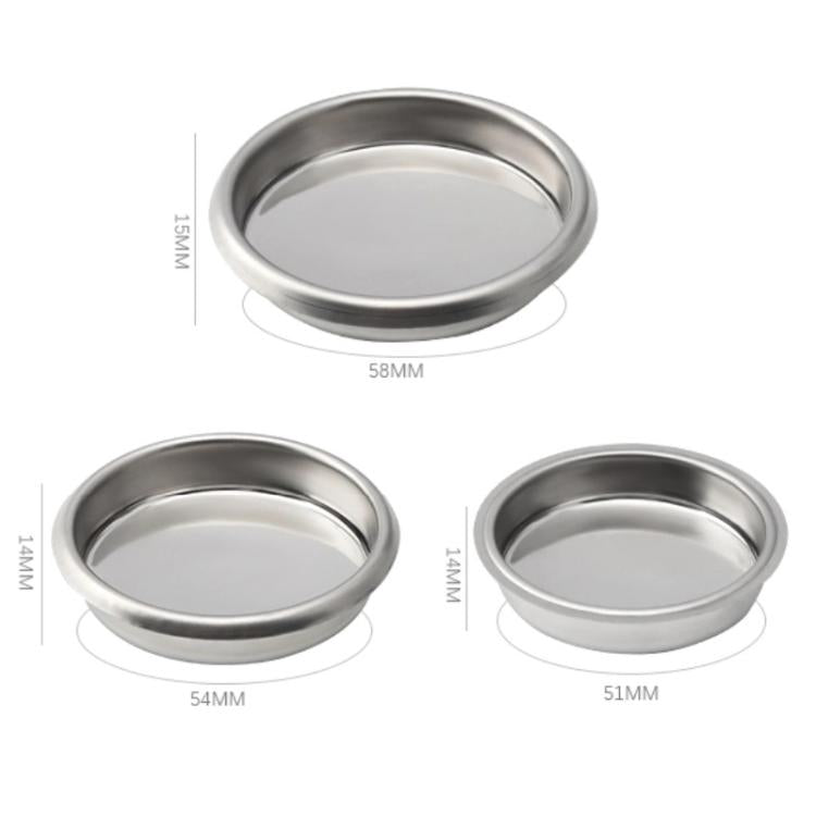 Coffee Machine Stainless Steel Backflush Disc Blind Basket Coffee Maker Backwash Cleaning Blind Bowl, 58mm, 54mm, 51mm