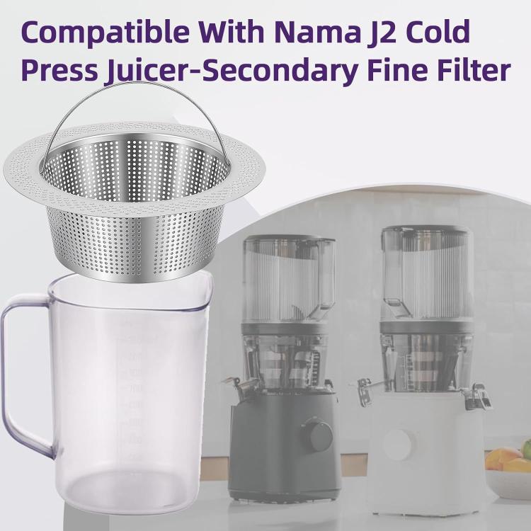 Secondary Fine Cone Filter For Nama J2 Cold Press Juicer 304 Stainless Steel Pulp Strainer Accessory
