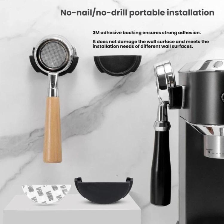 Coffee Portafilter Wall Mount Holder Espresso Machine Group Handle Wall Rack, 51mm, 54/58mm