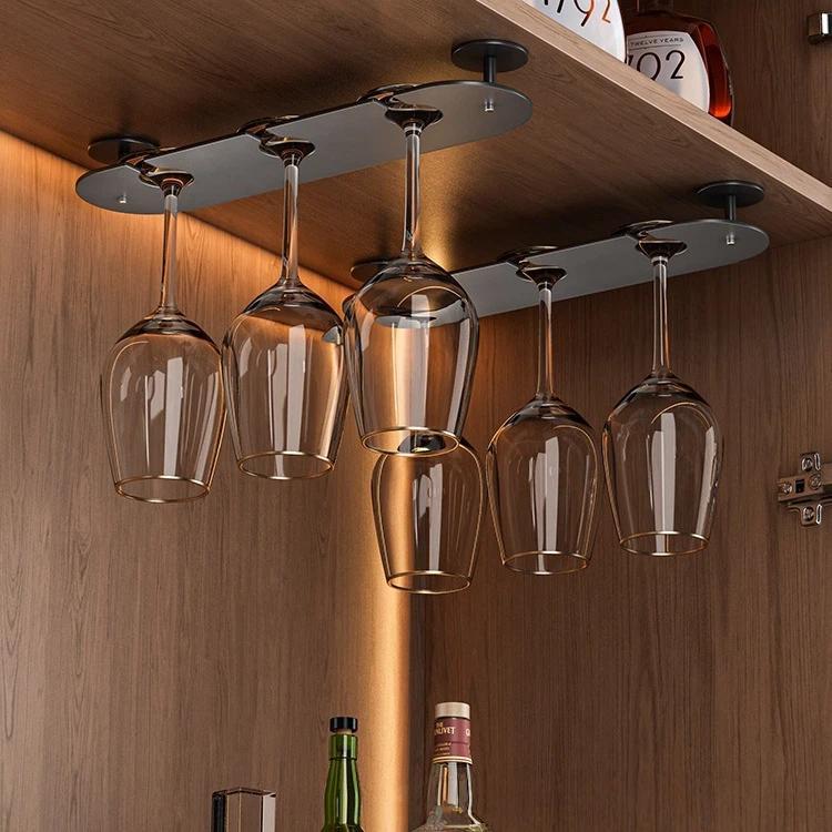 Under Cabinet Wine Glass Holder Hanging Rack for Stemware & Champagne Glasses, 2pcs /Pack 2-cup, 3pcs /Pack 2-cup, 1pc 3-cup, 2pcs 3-cup, 3pcs 3-cup, 1pc 4-cup, 2pcs 4-cup, 3pcs 4-cup