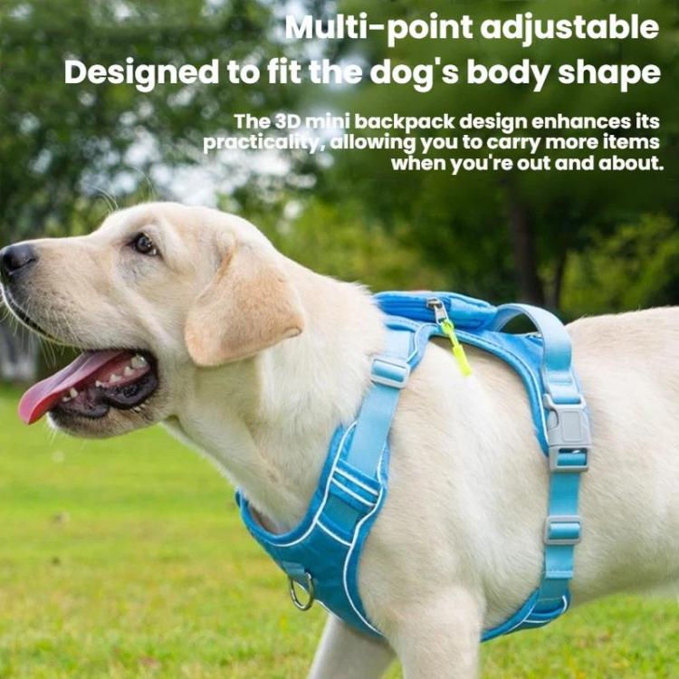 Together X9 Pet Anti-Escape Reflective Harness Vest With Backpack, S, M, L, XL