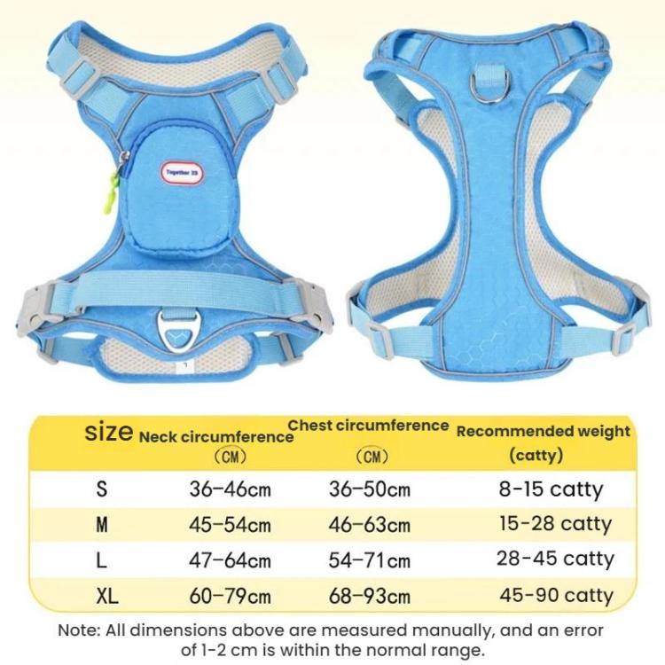 Together X9 Pet Anti-Escape Reflective Harness Vest With Backpack, S, M, L, XL
