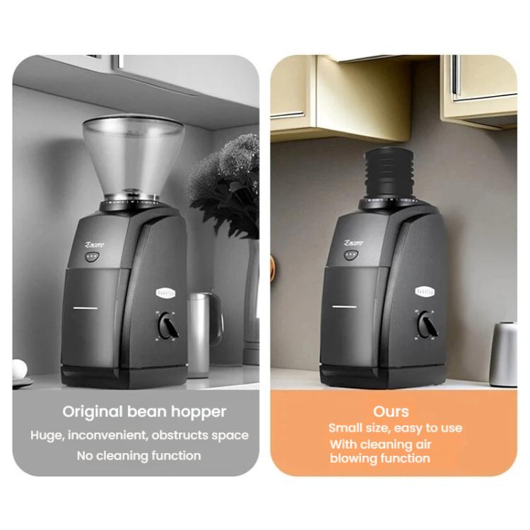 For Baratza Encore Coffee Grinder Blowing Bean Hopper For Grounds Cleaning, Aluminum Lid, Wooden Lid