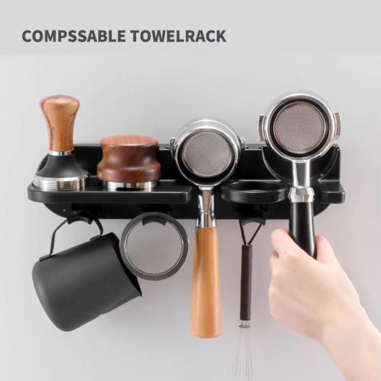 All in One Coffee Tools Wall Mount Holder Coffee Bar Organizer Portafilter Tamper Station, 51mm, 54mm, 58mm