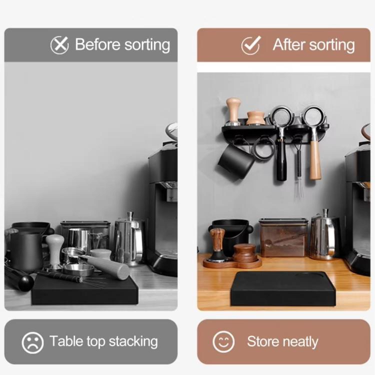 All in One Coffee Tools Wall Mount Holder Coffee Bar Organizer Portafilter Tamper Station, 51mm, 54mm, 58mm