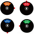 5 Inch 4-In-1 Adhesive Door Sign For Office/Meeting Room Out Of Office/Do Not Disturb/In A Meeting/Please Knock, 4-In-1 Black, 4-In-1 Silver
