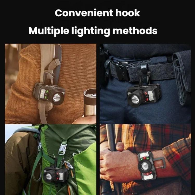 Outdoor Mechanical Zoom LED Headlamp Flood Light Rechargeable For Night Running Fishing, SMILING SHARK TD-0187A, SMILING SHARK TD-0187B