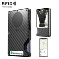Find My Enabled Metal Wallet Built-in Tracker Chip & RFID Blocking  Anti-Loss Aluminum Card Holder with Sound Alert