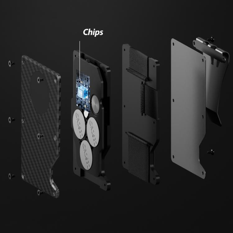 Find My Enabled Metal Wallet Built-in Tracker Chip & RFID Blocking  Anti-Loss Aluminum Card Holder with Sound Alert