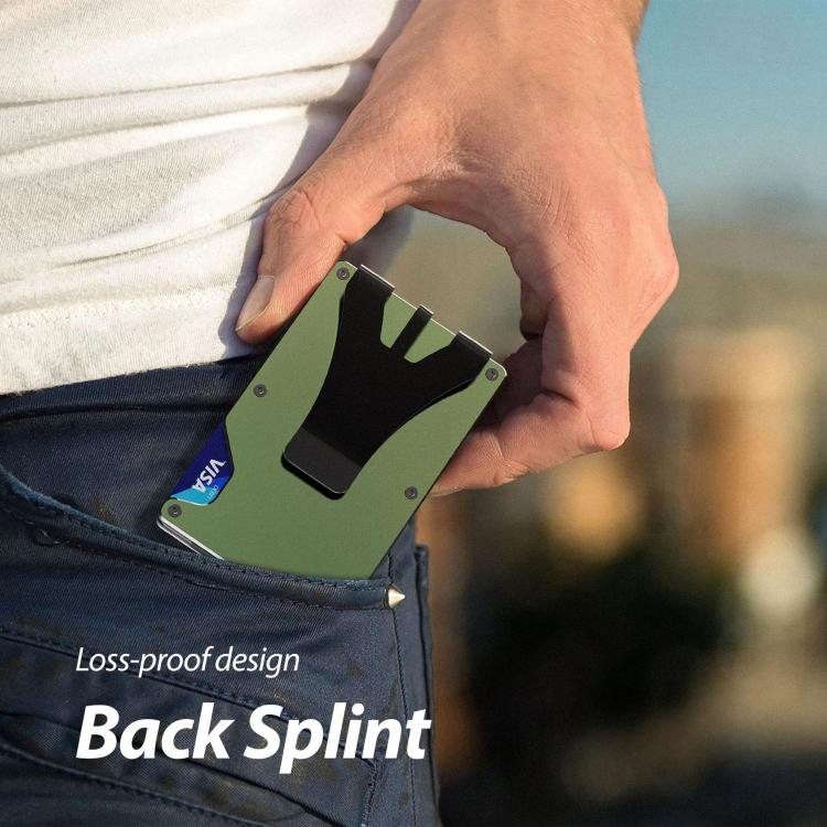 Find My Enabled Metal Wallet Built-in Tracker Chip & RFID Blocking  Anti-Loss Aluminum Card Holder with Sound Alert
