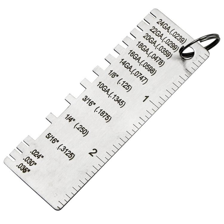 Stainless Steel Thickness Gauge For Weld Inspection, 0.0239-0.035 inch