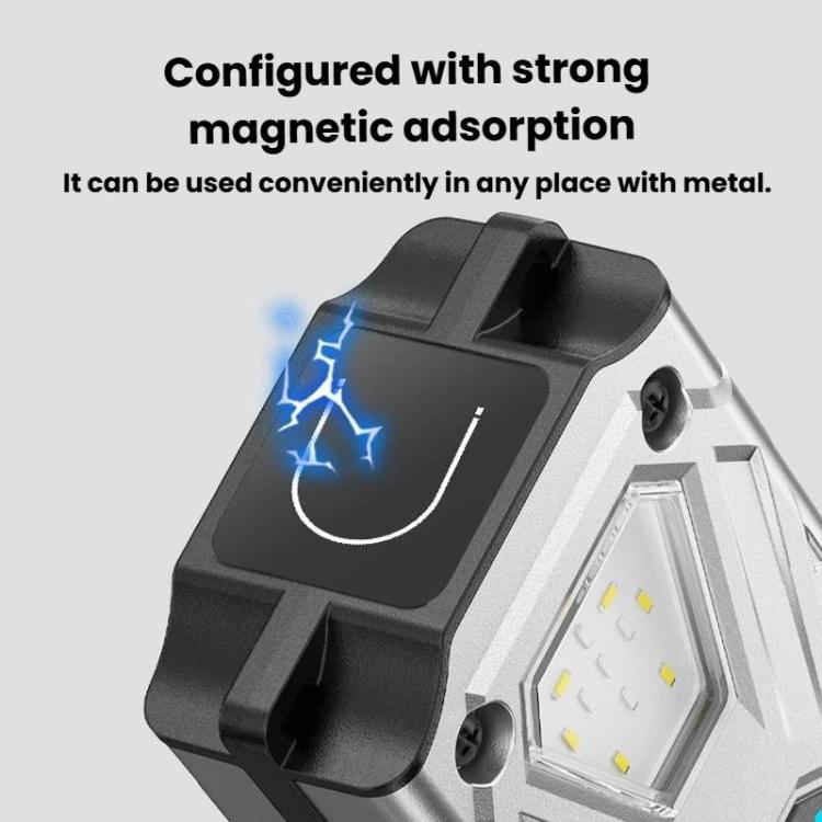 SMILING SHARK SD-5369 Portable Magnetic Flashlight With Power Display Outdoor Wide Flood Light