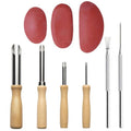 Pottery Tools Nanatsuhon Detail Needles Stone Clay Sculpting Punch, 9pcs