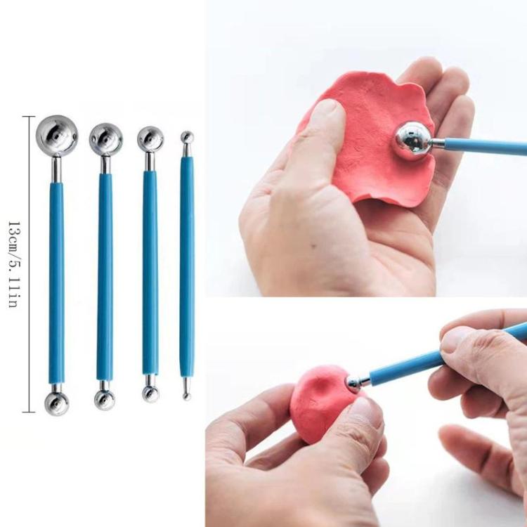 Pottery Tools Stone Clay Sculpting Knife Silicone Dotting Pen Nanatsuhon Detail Needles Scraper, 57pcs