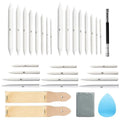 Sketching Drawing Tools Tipped Paper Blenders Kneaded Erasers Extenders DIY Graffiti Supplies, 33pcs