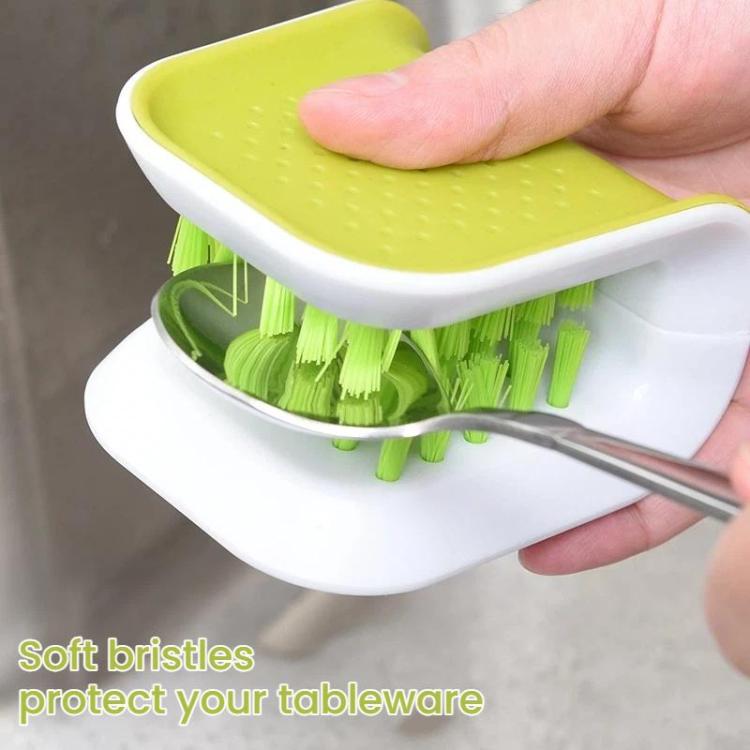 Knife Cleaning Brush U-Shaped Dual-Sided Scrubber for Knives, Spoons & Forks Hand-Safe Design Prevents Cuts