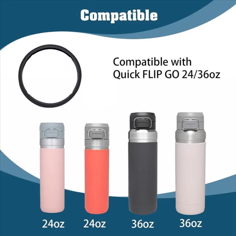 For Stanley Quick Flip Go Bottle 24-36oz 4pcs Seal Gasket Leak-Proof Silicone Ring