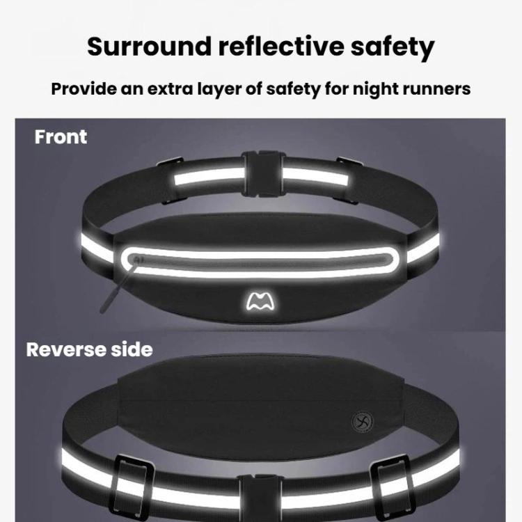 OUDU Lightweight Waterproof Reflective Waist Pack For Men Women Outdoor Portable Phone Bag