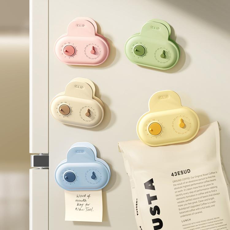 Refrigerator Sealing Clips With Date Mark Ring Food Magnetic Sealing Pads, 5pcs /Pack