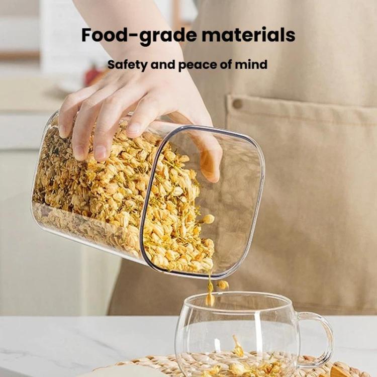 Press Vacuum Food Storage Jar Kitchen Canister For Coffee Beans & Grains, 380ml White Yellow, 1100ml White Yellow, 1800ml White Yellow, 380ml White Blue, 1100ml White Blue, 1800ml White Blue