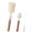 Multifunctional Straight Handle Sponge Bottle Brush Cup Cleaning Brush Set