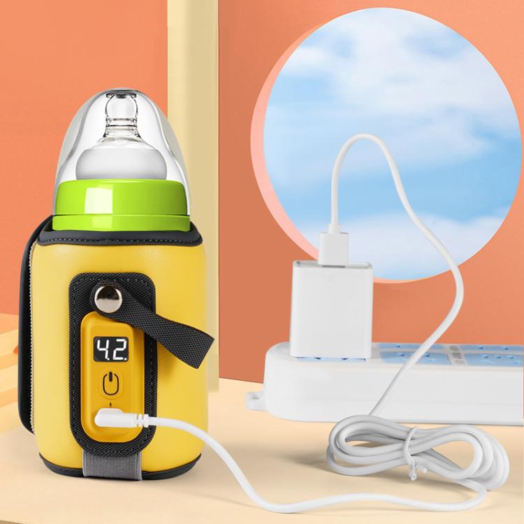 Portable Baby Bottle Heating & Insulating Sleeve with Digital Display USB-C Powered, 5 Adjustable Temperature Settings