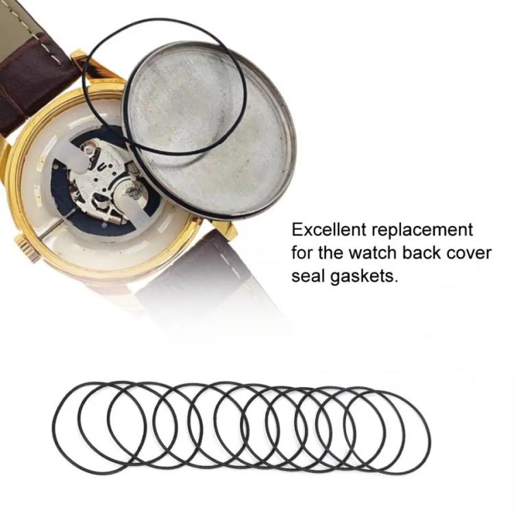 4-Size Watch Back Cover O-Ring Seal Kit 0.5mm/0.6mm/0.7mm/0.8mm Gasket Set for Watch Repair